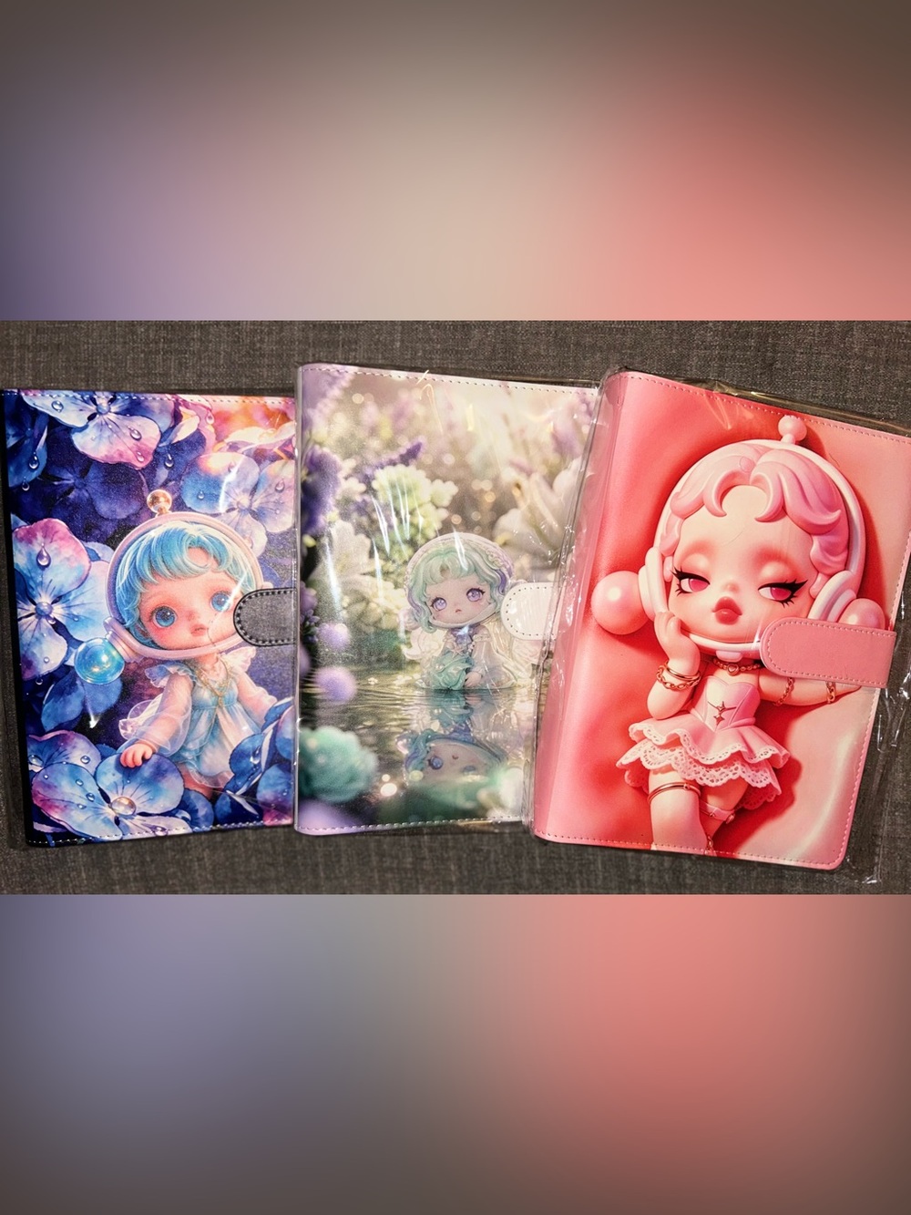 3 Skullpandas A5 Binders